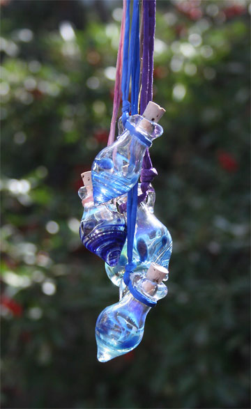 Glass Aromatherapy Bottle Pendants