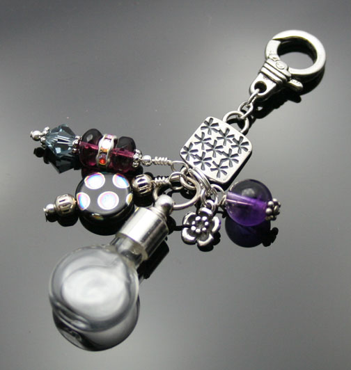sterling silver aromatherapy fob