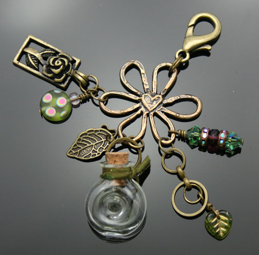 brass aromatherapy fob