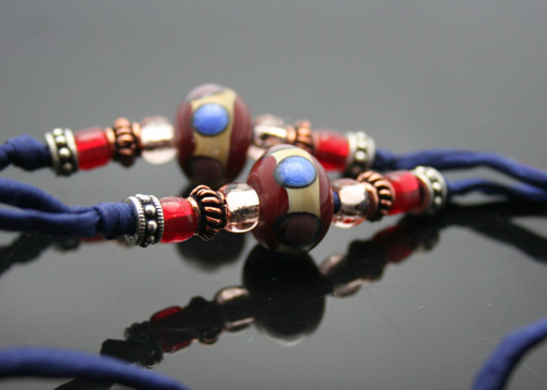 close-up of cool beads