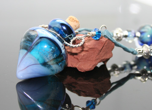 lampwork glass pendant