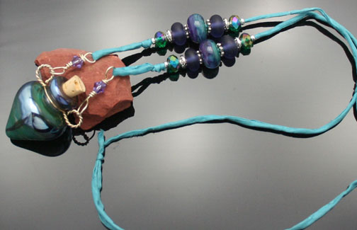 aromatherapy jewelry with glass beads
