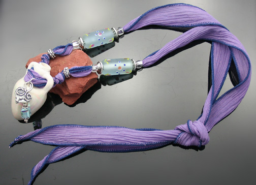 purple aromatherapy necklace