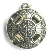 Sterling silver Celtic Cross Aromatherapy Necklace