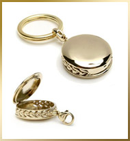 gold aromatherapy keychain