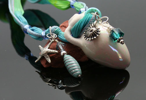 beach-inspired aromatherapy amphora necklace