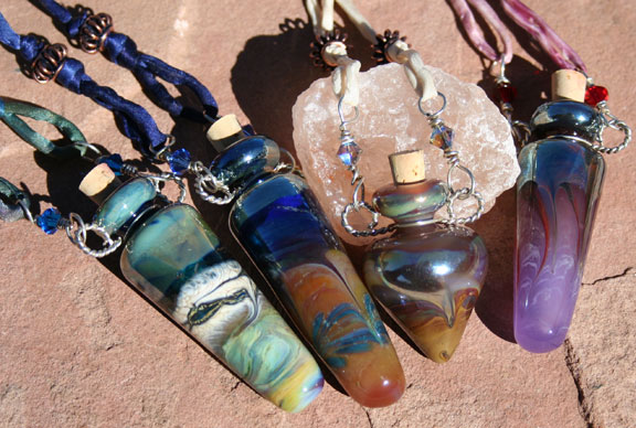 Glass Aromatherapy Jewelry and Magic Potion Bottle Necklaces