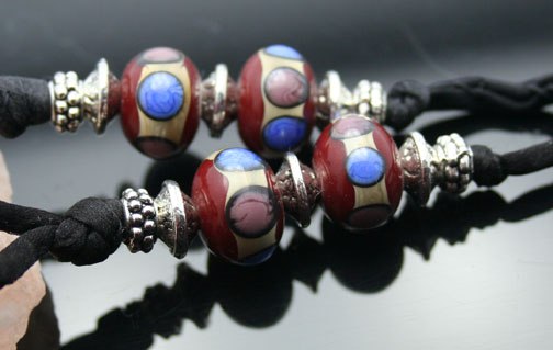 hand-painted glass beads