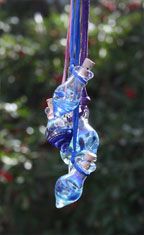 Blue Glass Aromatherapy Pendant