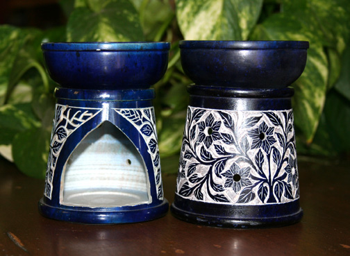 Etched Soapstone Aroma Diffusers from India