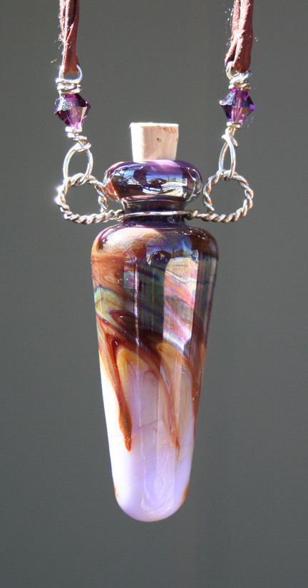 Aromatherapy Jewelry: Beautiful Chocolate Raspberry Necklace