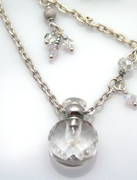 crystal and sterling silver aromatherapy jewelry