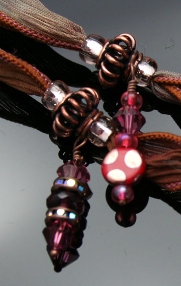 close-up of dangles