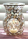 mosaic glass aromatherapy diffuser - champagne petals